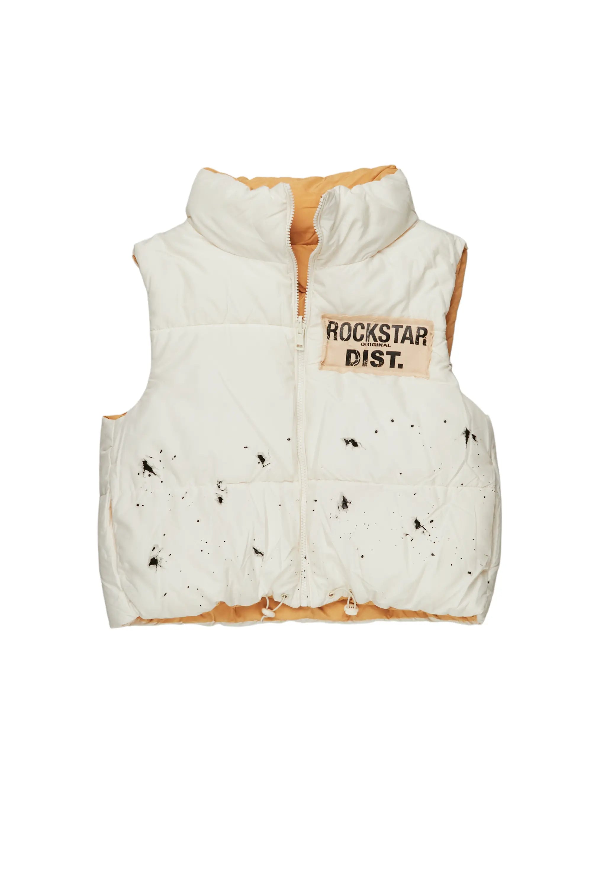 Paigy Ivory Puffer Vest Soft Brushed Vest