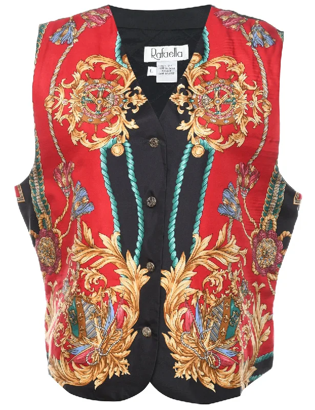Silk Rafaella Waistcoat - L Fashionable Tailored Waistcoat Vest