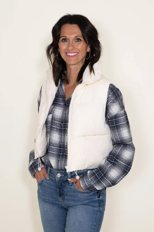 Simply Southern Cropped Puffer Vest for Women in Cream | PP-0223-PUFFY-VEST-CREAM Smart-Casual Vest Coat Simply Southern Cropped Puffer Vest for Women in Cream | PP-0223-PUFFY-VEST-CREAM Smart-Casual Vest Coat