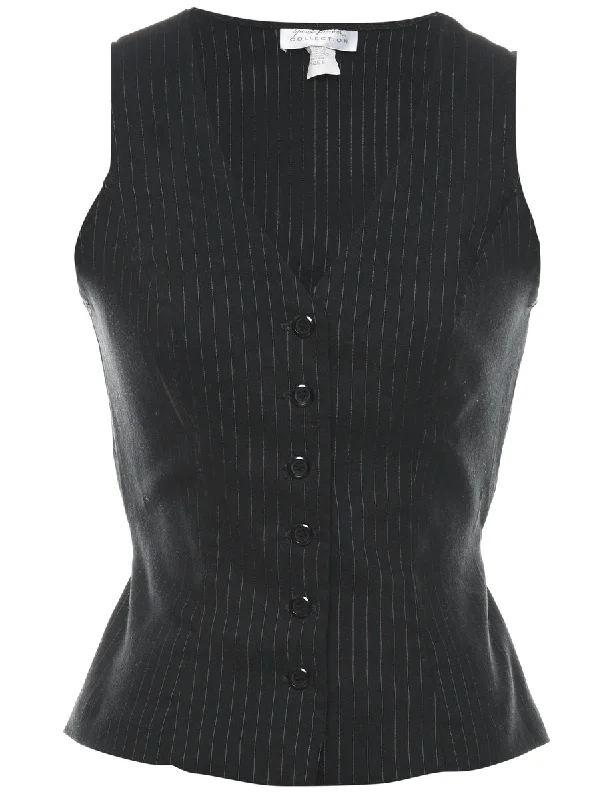 Striped Waistcoat - S Warm Down Waistcoat Vest