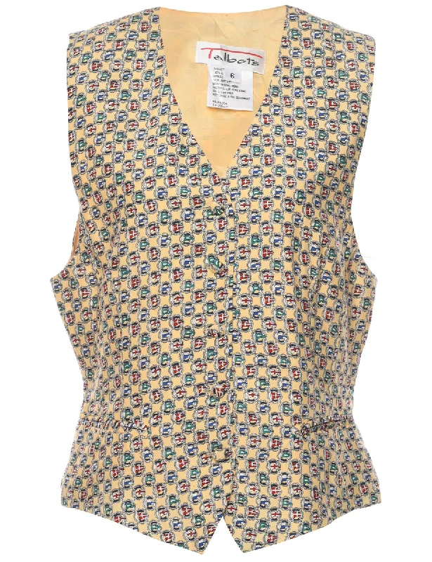 Talbots Nautical Waistcoat - M Stylish Button Waistcoat Vest