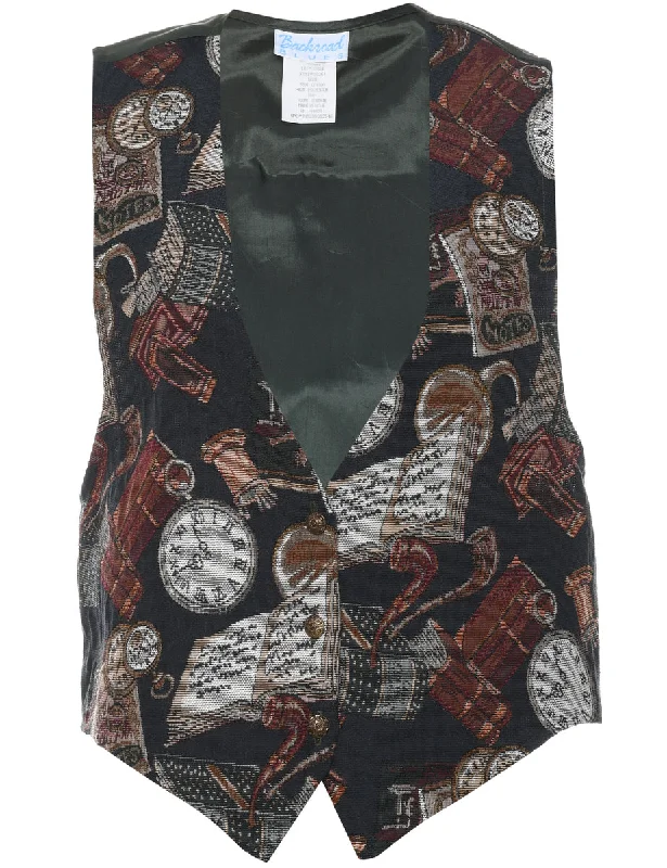 Tapestry Waistcoat - M Fashionable Tailored Waistcoat Vest