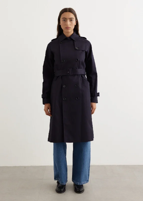 Greta Trench Stylish Faux-Fur Trench Coat