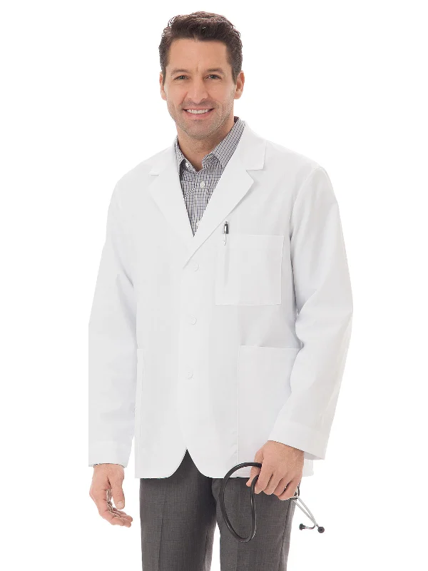 Unisex  Seven-Pocket 30" Consultation Lab Coat Turtleneck Wrap Cape