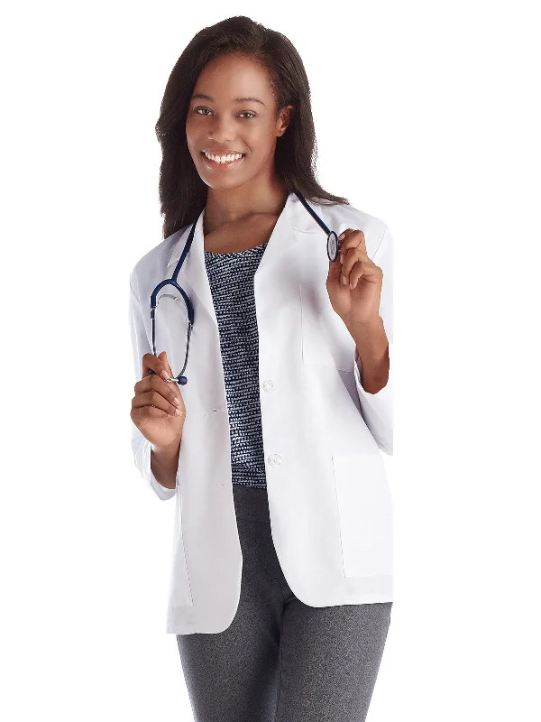 Women's Three-Pocket 28" Consultation Lab Coat Appliqued Beaded Sequined