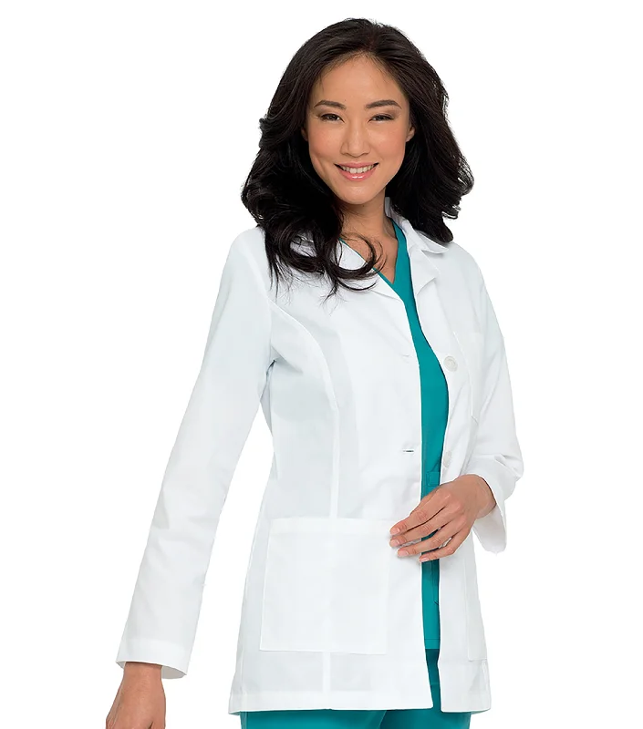 Women's Three-Pocket 31"  Consultation Lab Coat Trench Wool Cashmere