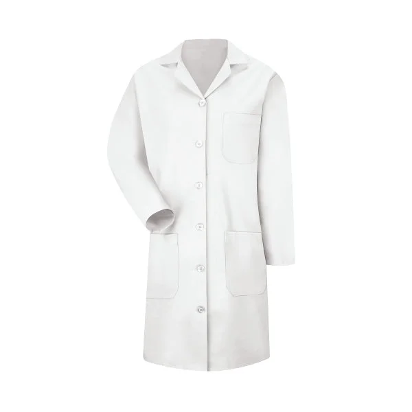 Women's Three-Pocket 38.25" Full-Length Lab Coat Nylon Polyester Spandex