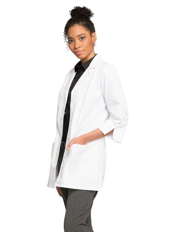 Women's Two-Pocket 30" Consultation 3/4 Sleeve Lab Coat Stole Shawl Scarf