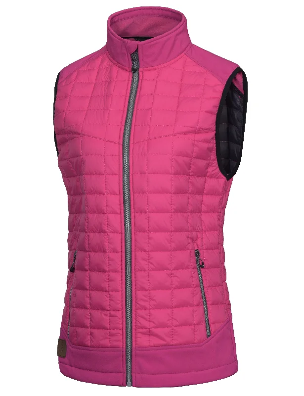 Women's Lightweight Running Golf Puffer Vest Warm Fleece Vest