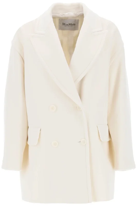 Meana Double-breasted Peacoat  - White Sleeveless Short Sleeve Long Sleeve