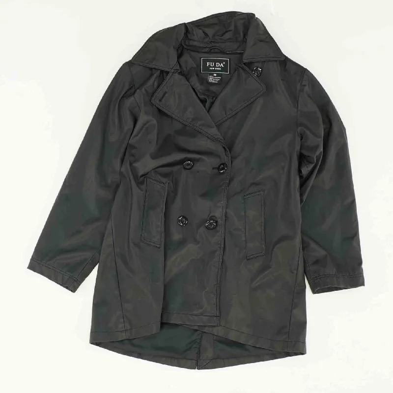 Black Peacoat Coat Wool Cashmere Tweed