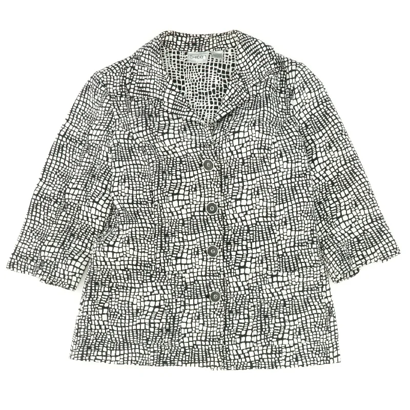 Black Topcoat Coat Chenille Brocade Lace