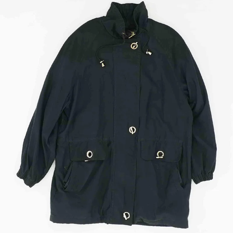 Black Topcoat Coat Nylon Polyester Spandex