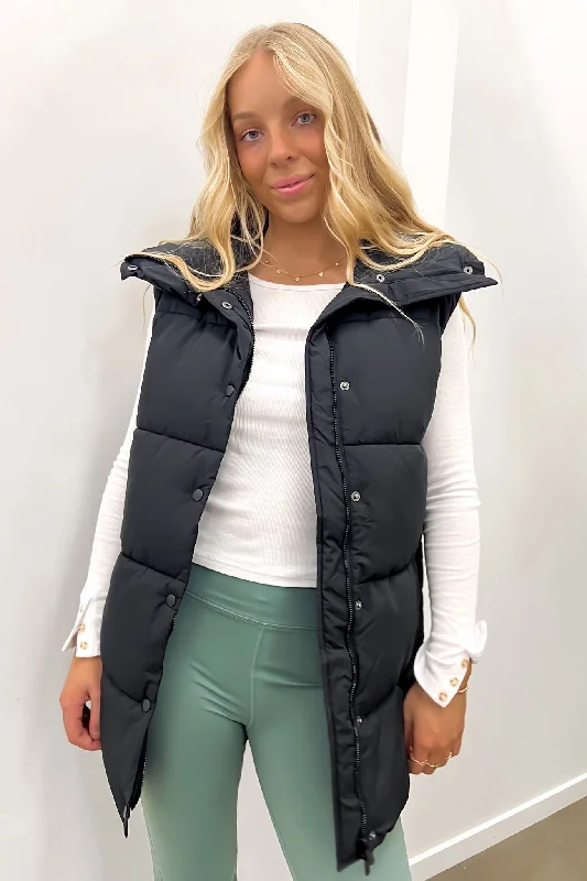 Essential Puffer Vest Black Ultra-Warm Down Vest