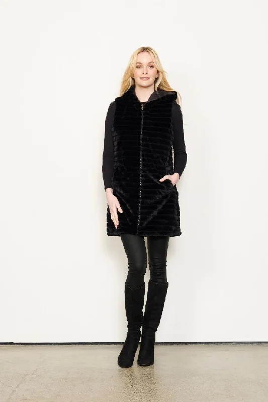 HOLMES & FALLON | Reversible Puffer Vest Soft Drape Vest