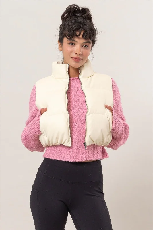 HYFVE Pocketed Solid Vest Coat Trendy Waterfall Vest