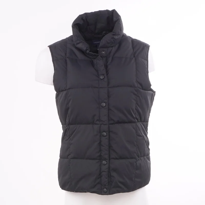 Navy Solid Puffer Vest Elegant Slim Fit Vest
