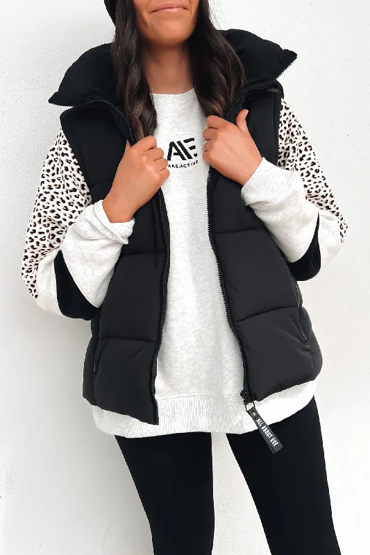 Remi Luxe Puffer Vest Black Urban Chic Vest