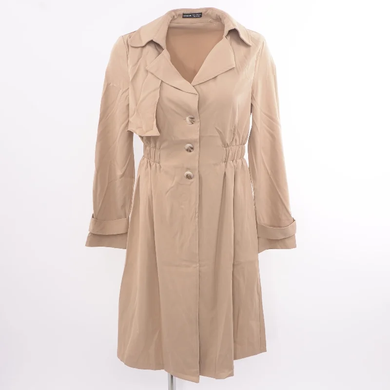 Tan Topcoat Cotton Linen Terry