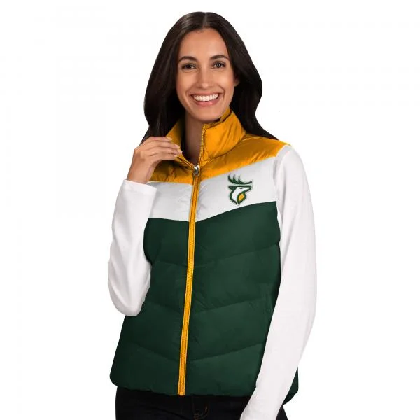 Edmonton Elks- Womens Championship Puffer Vest Tailored Business Vest