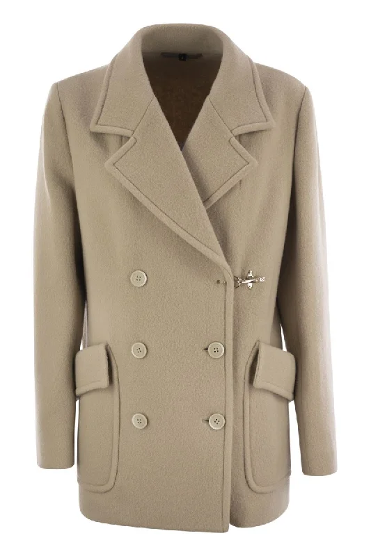 Wool and Cashmere Peacoat Blouse Shirt Tunic