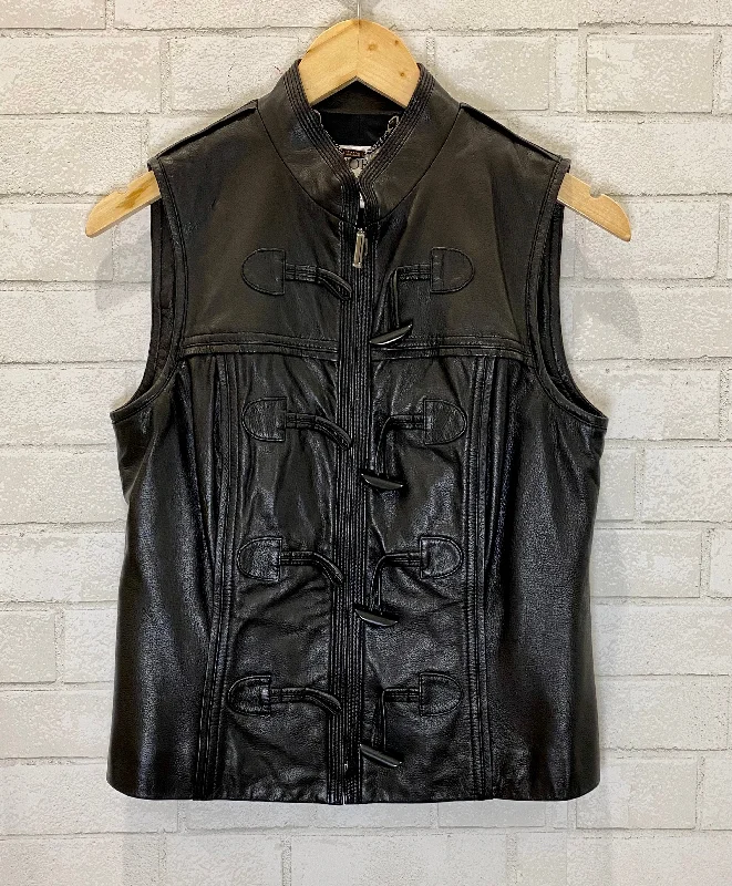 WORTH Leather Vest / M-US6 Chic Faux Suede Vest