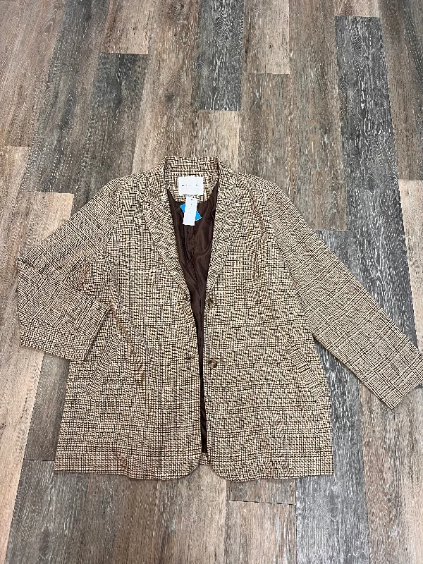 Blazer By American Eagle In Plaid Pattern, Size: Xxl Women's Print Jacket