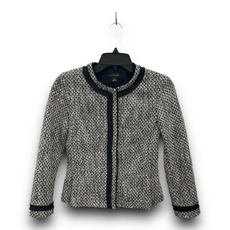 Blazer By Ann Taylor In Blue & White, Size: Xxs Women's Warm Suit