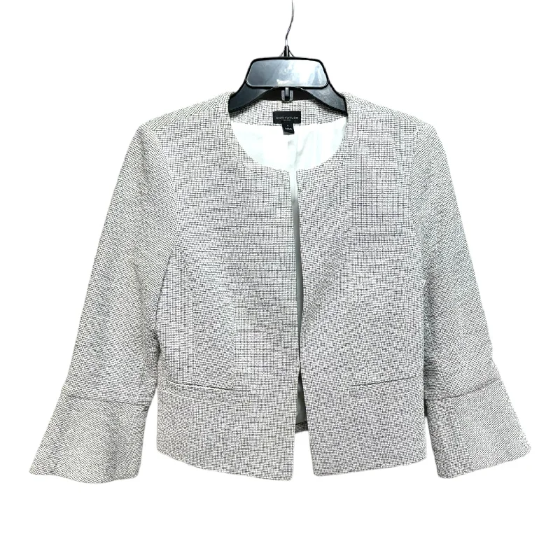 Blazer By Ann Taylor In Grey, Size: 6 Women's Unique Blazer