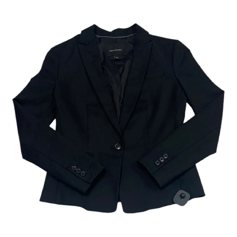 Blazer By Banana Republic In Black, Size: 4 Cotton Blend Blazer