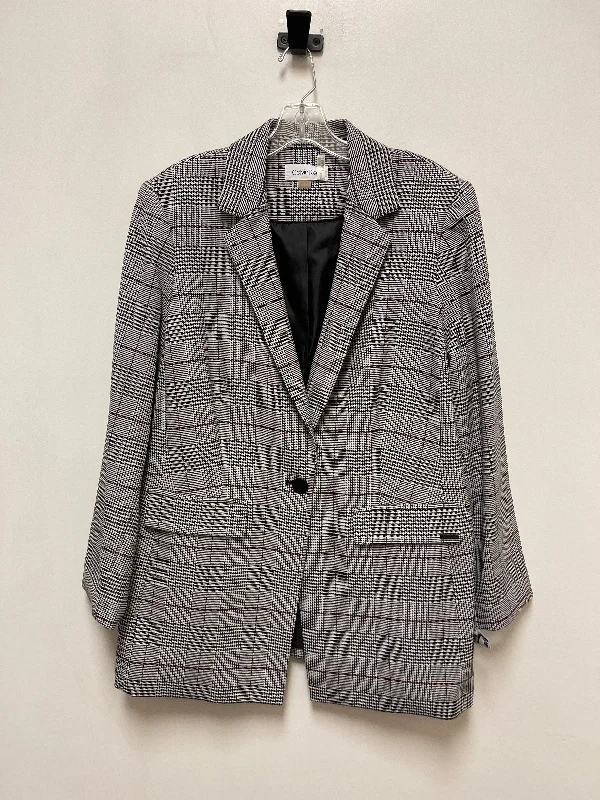 Blazer By Calvin Klein In Black & White, Size: 1x Women's Luxurious Jacket