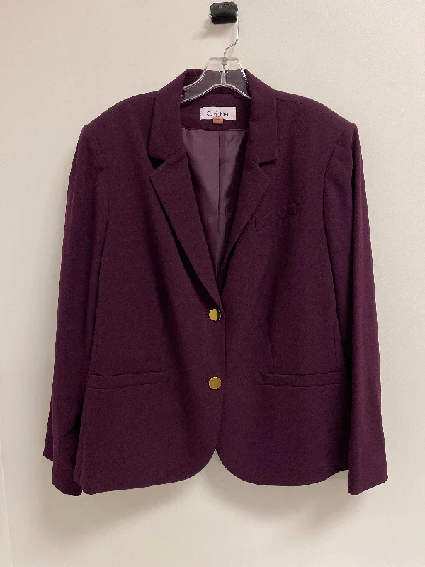 Blazer By Calvin Klein In Purple, Size: 2x Women's Boutique Suit