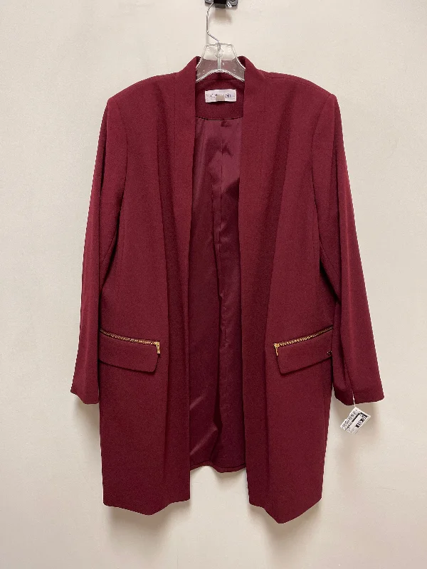 Blazer By Calvin Klein In Red, Size: 1x Women's Unique Blazer