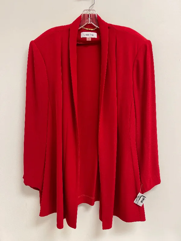 Blazer By Calvin Klein In Red, Size: 2x Women's Handmade Blazer