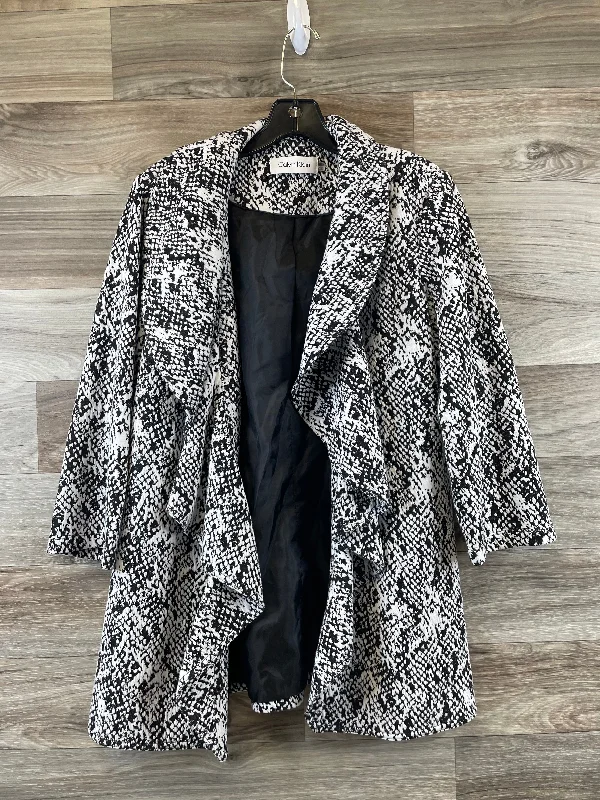 Blazer By Calvin Klein In Snakeskin Print, Size: M Women's Handmade Blazer