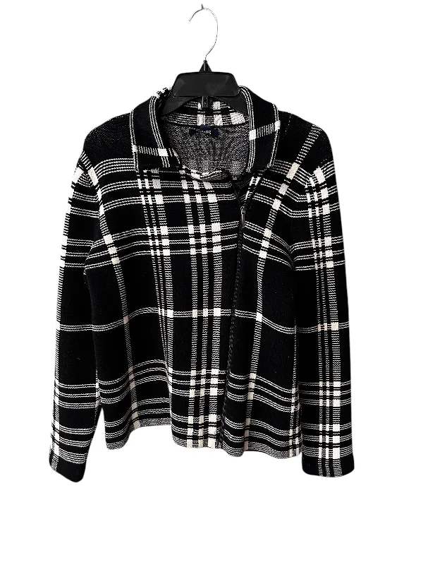 Blazer By Chaps In Black & White, Size: L Winter Women's Blazer