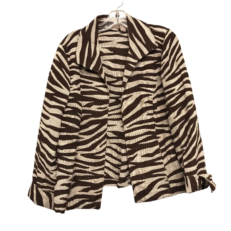 Blazer By Chicos In Animal Print, Size:M Women's Premium Blazer