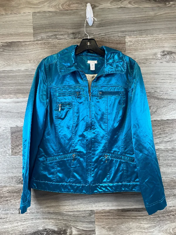Blazer By Chicos In Blue, Size: S Women's Boutique Jacket
