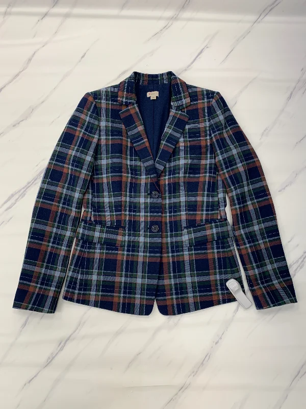 Blazer By Cremieux In Plaid Pattern, Size: 2 Women's Boutique Jacket