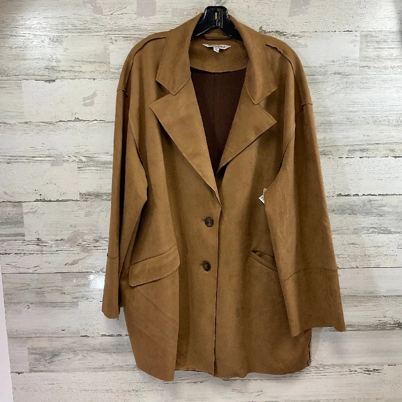 Blazer By Davi & Dani In Brown, Size: L Slim Fit Blazer