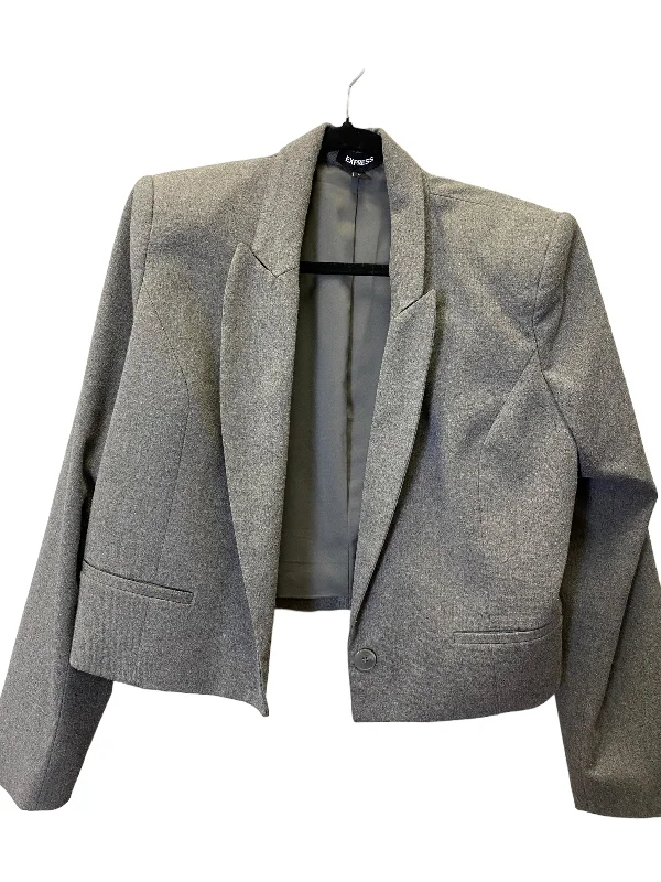 Blazer By Express In Grey, Size: Xl Women's Casual Suit