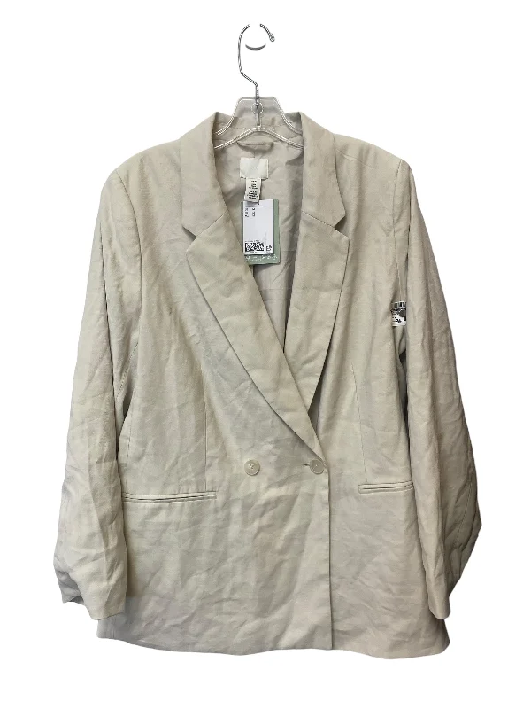 Blazer By H&m In Cream, Size: M Slim Fit Blazer
