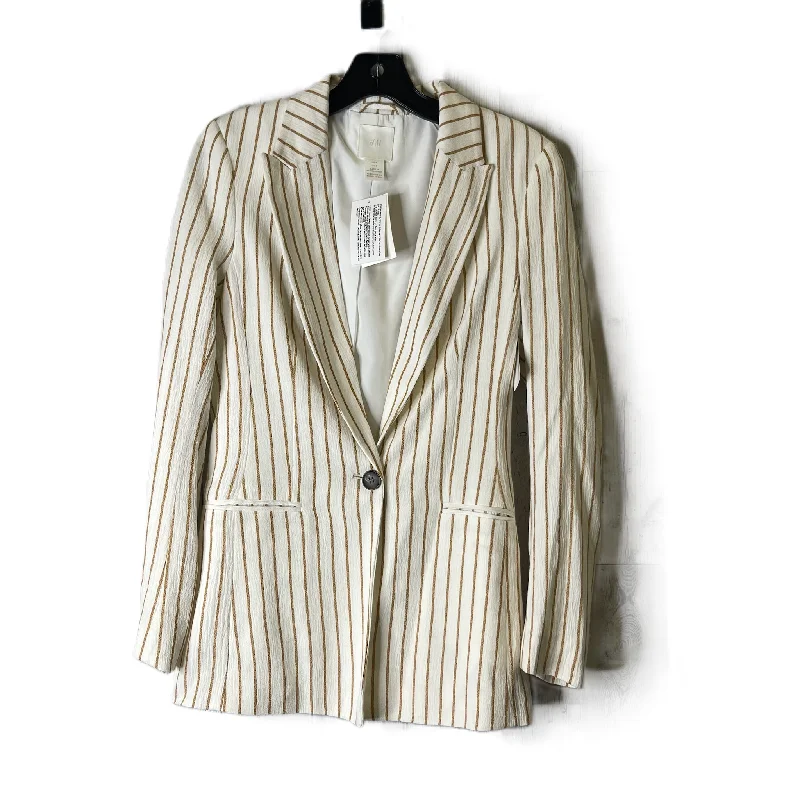 Blazer By H&m In Striped Pattern, Size: 0 Winter Women's Blazer