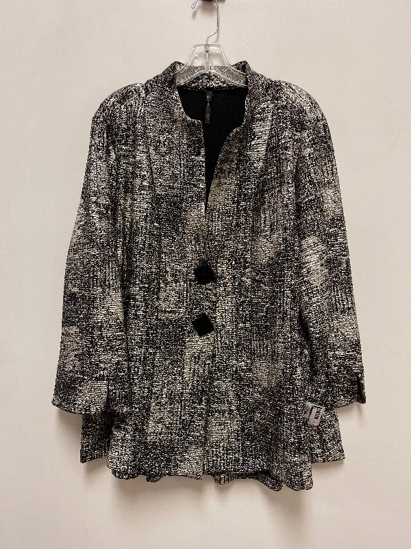 Blazer By Ic By Connie K In Black & Gold, Size: 3x Women's High-End Blazer