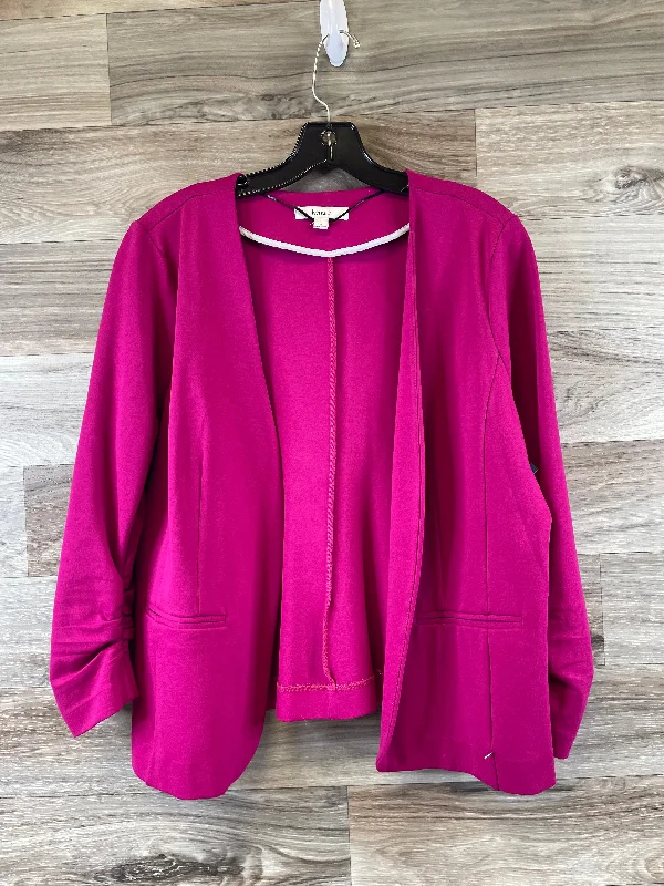 Blazer By Kensie In Pink, Size: L Women's High-End Blazer