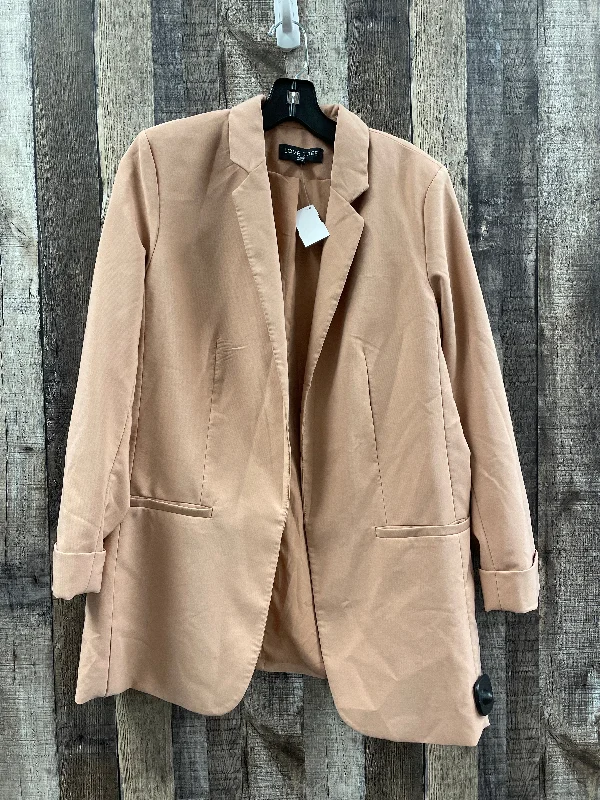 Blazer By Love Tree In Rose Gold, Size: L Women's Daily Blazer