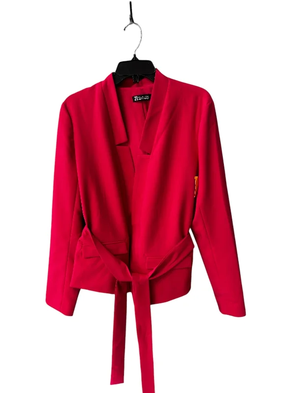 Blazer By New York And Co In Pink, Size: L Women's Trench Blazer