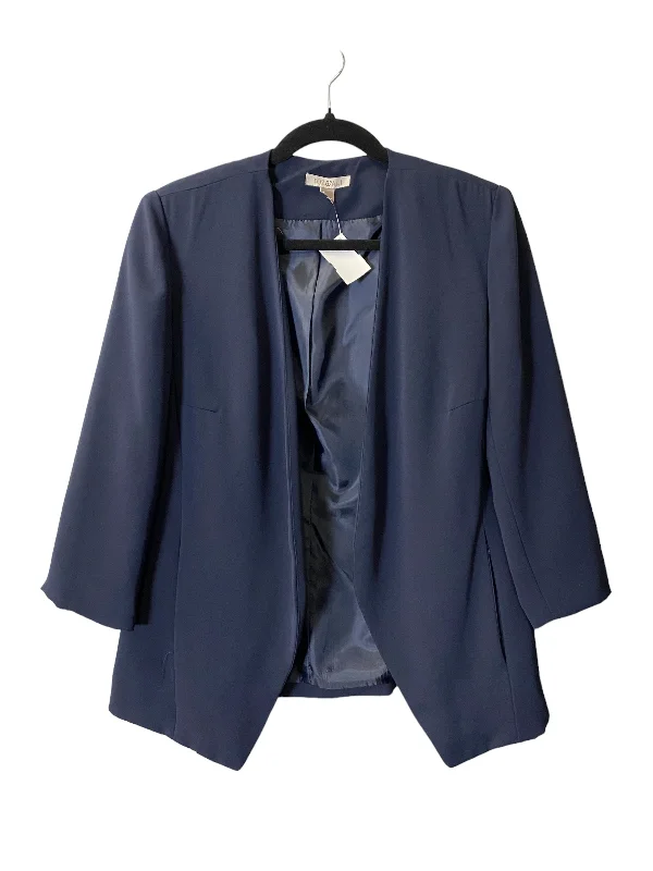 Blazer By Roz And Ali In Navy, Size: M Women's Premium Blazer