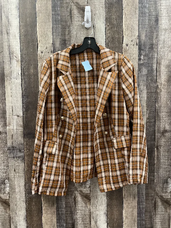 Blazer By Shein In Plaid Pattern, Size: M Women's Unique Blazer