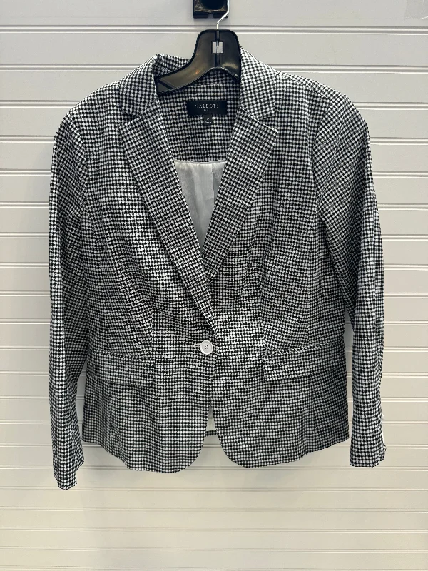 Blazer By Talbots In Black & White, Size: 8petite Women's Luxurious Suit